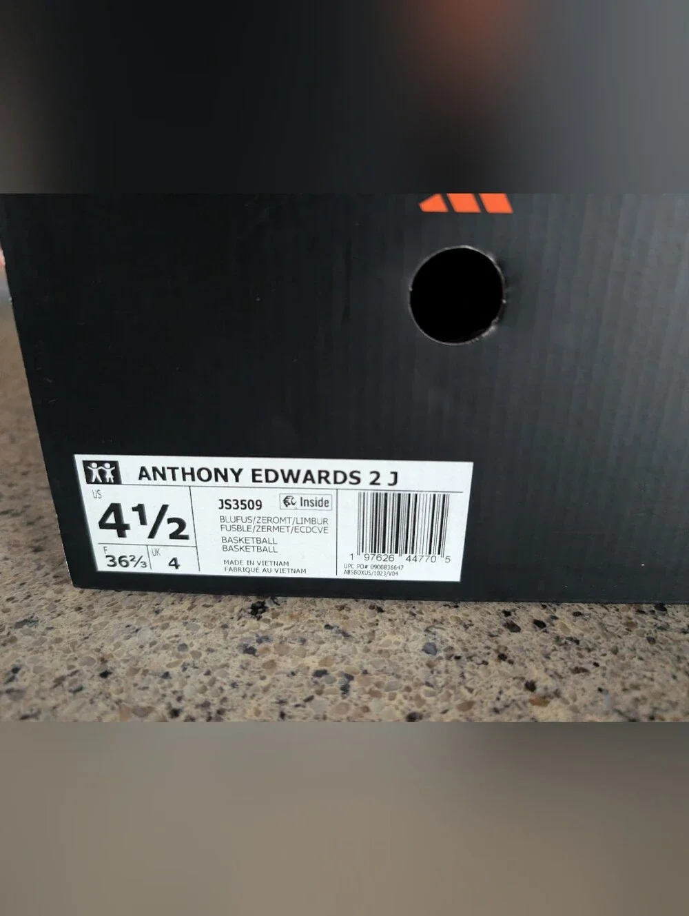 Adidas AE 2 Anthony Edwards Youth Size 4.5 Women's 6